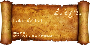 Laki Ábel névjegykártya
